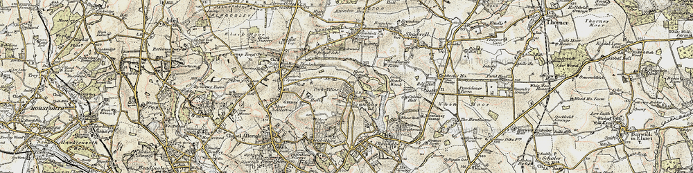 Old map of Roundhay Park in 1903-1904