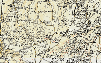 Old map of Lidsing in 1897-1898