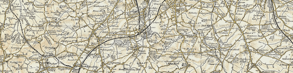 Old map of Lifford in 1901-1902