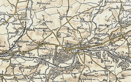 Old map of Wortham Manor in 1899-1900