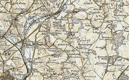 Old map of Light Oaks in 1902