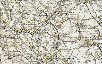 Old map of Lightcliffe in 1903