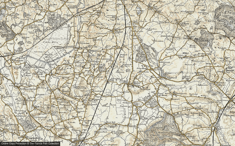Old Map of Lighteach, 1902 in 1902