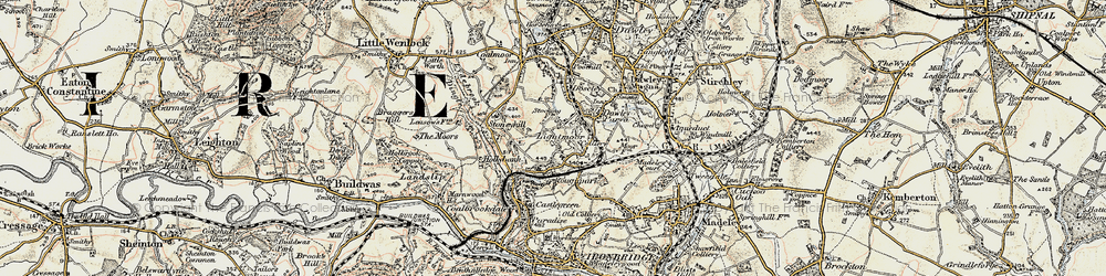 Old map of Lightmoor in 1902