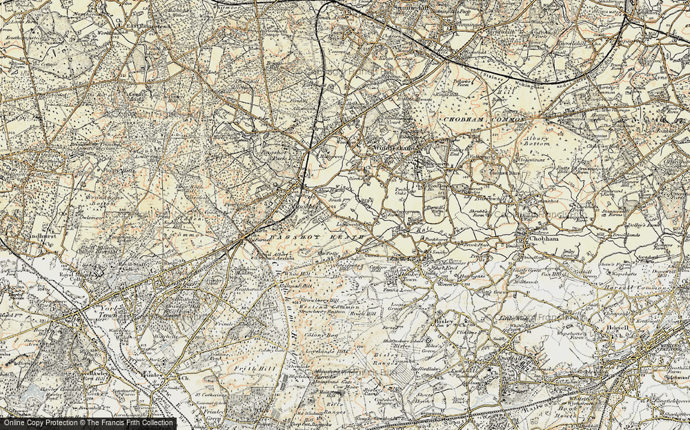 Old Map of Lightwater, 1897-1909 in 1897-1909