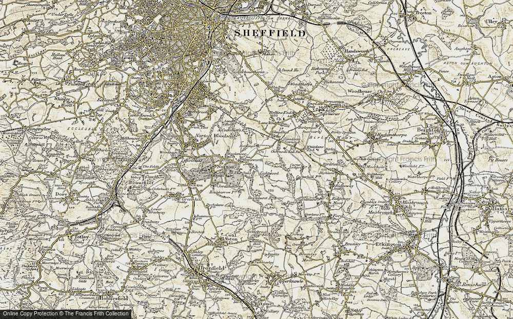 Old Map of Lightwood, 1902-1903 in 1902-1903