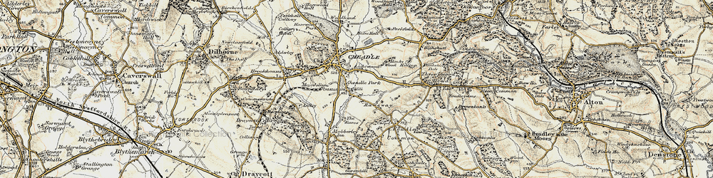 Old map of Lightwood in 1902