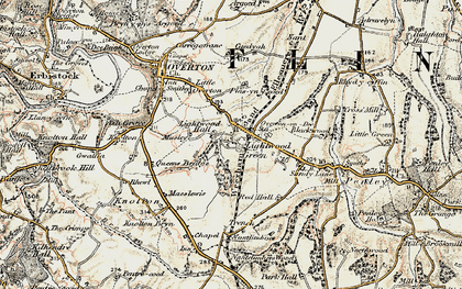 Old map of Lightwood Green in 1902