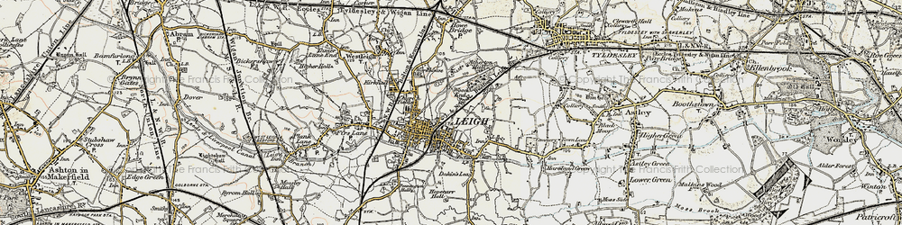 Old map of Lilford in 1903