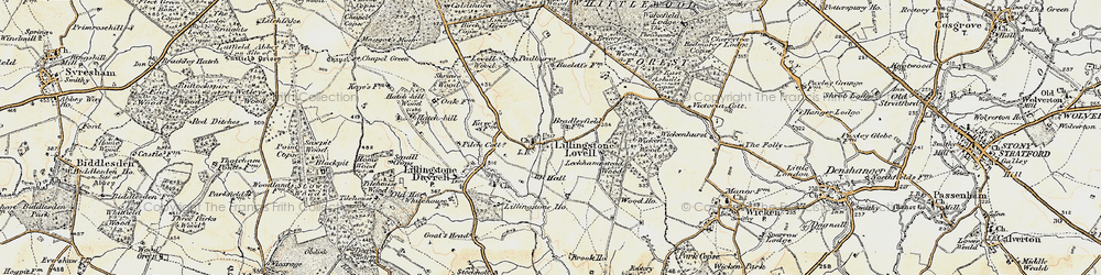 Old map of Lillingstone Lovell in 1898-1901