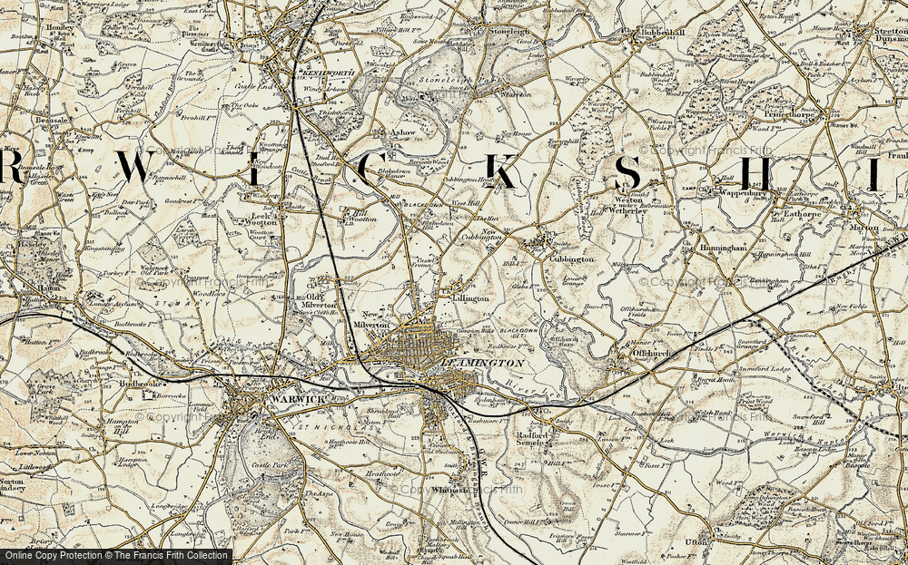 Old Map of Lillington, 1901-1902 in 1901-1902