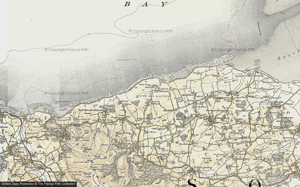 Old Map of Lilstock, 1898-1900 in 1898-1900
