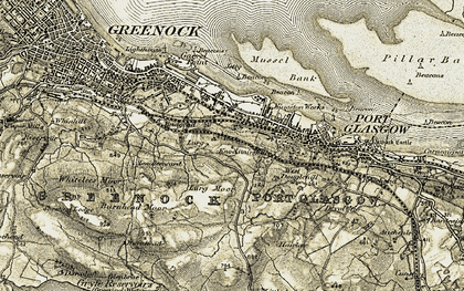 Old map of Lilybank in 1905-1907