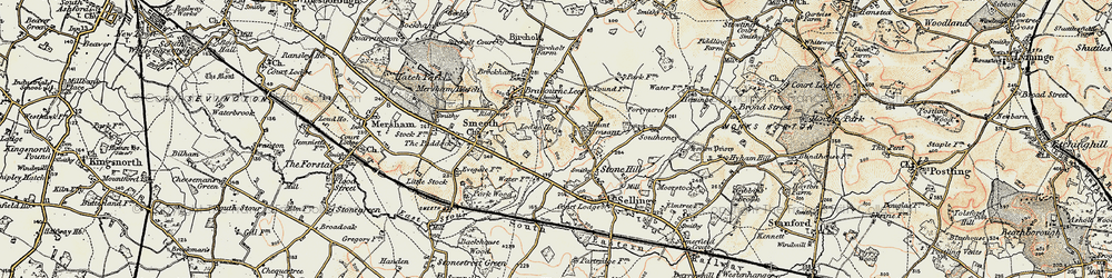 Old map of Lilyvale in 1897-1898