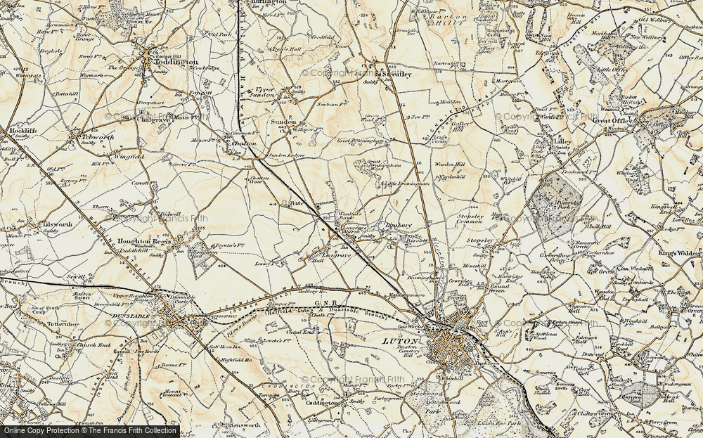 Old Map of Limbury, 1898-1899 in 1898-1899