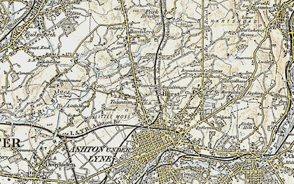 Old map of Limehurst in 1903