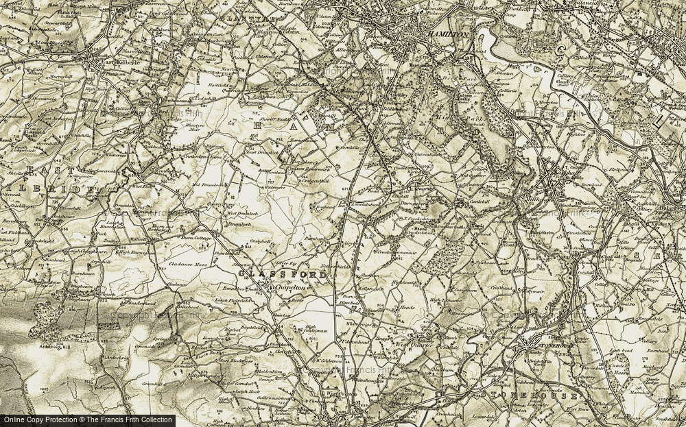 Old Map of Historic Map covering Browntod in 1904-1905