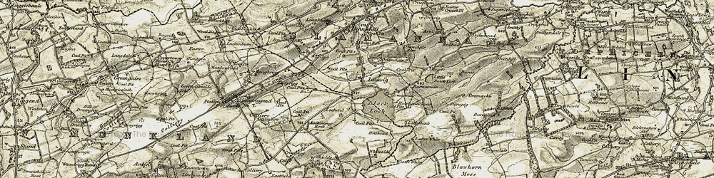 Old map of Limerigg in 1904-1905