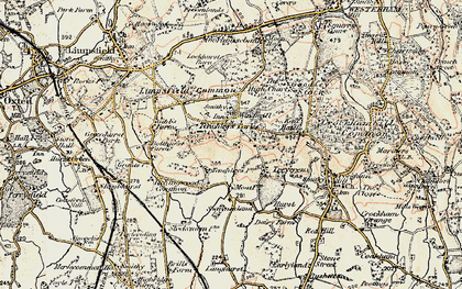 Old map of Limpsfield Chart in 1898-1902