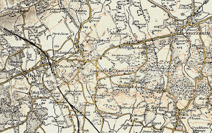 Old map of Limpsfield Common in 1898-1902