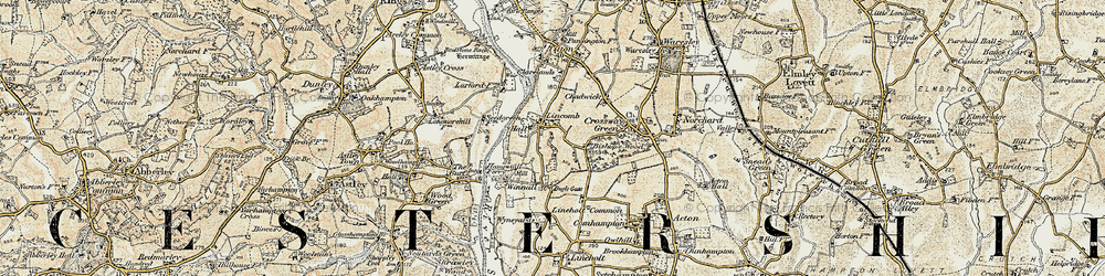 Old map of Lincomb in 1901-1902