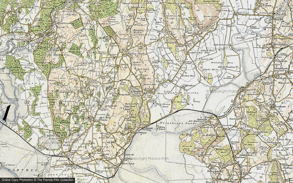 Old Map of Historic Map covering Brocka in 1903-1904