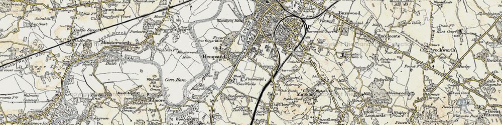 Old map of Linden in 1898-1900