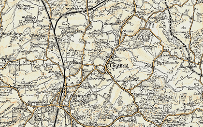 Old map of Lindfield in 1898