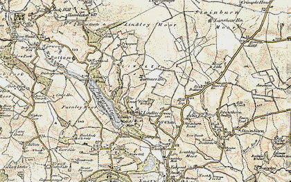 Old map of Lindley Br in 1903-1904