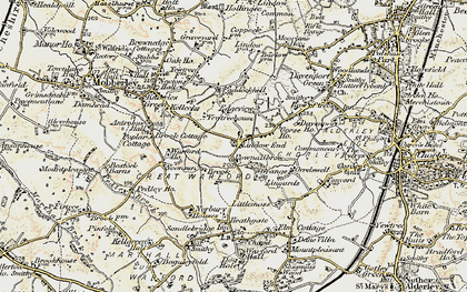Old map of Great Warford in 1902-1903