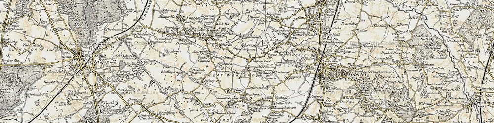 Old map of Lindow End in 1902-1903