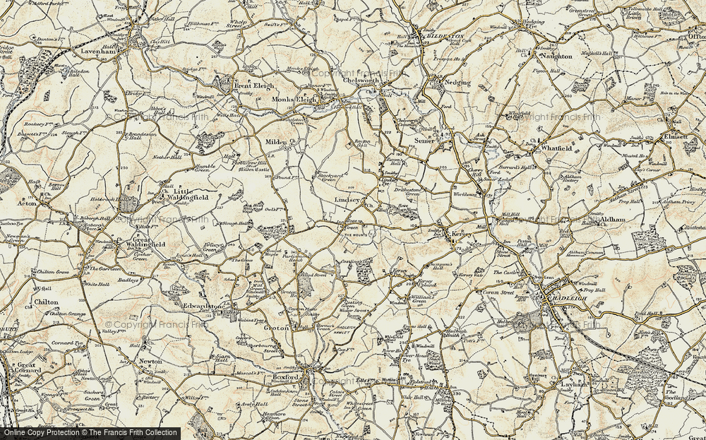 Old Map of Lindsey, 1898-1901 in 1898-1901