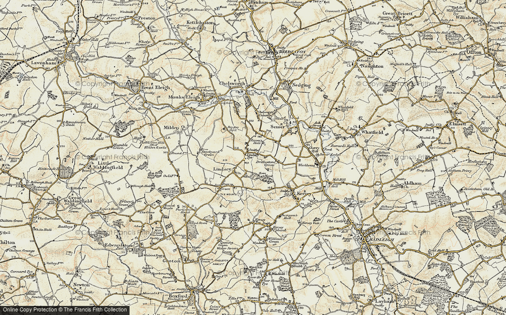 Old Map of Lindsey Tye, 1898-1901 in 1898-1901