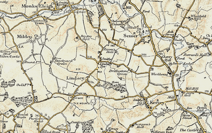 Old map of Lindsey Tye in 1898-1901