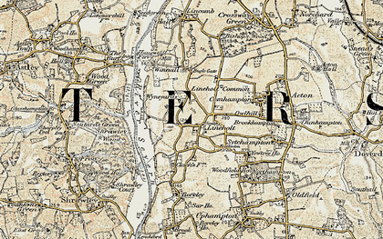 Old map of Lineholt in 1901-1902