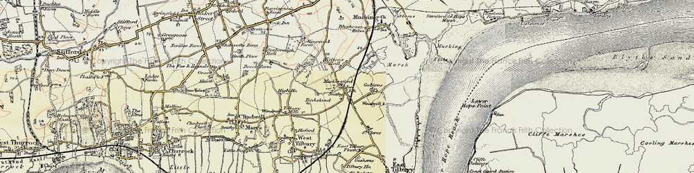 Old map of Linford in 1897-1898
