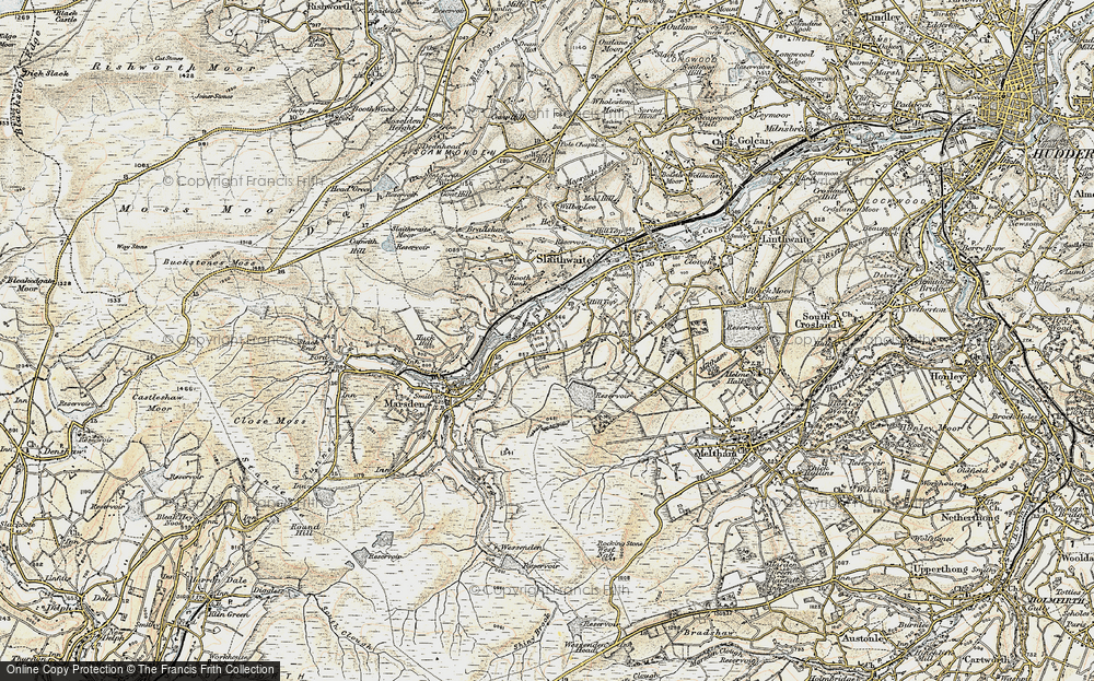 Old Map of Lingards Wood, 1903 in 1903