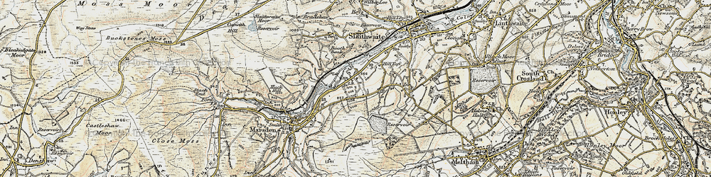 Old map of Lingards Wood in 1903