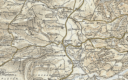 Old map of Lingen in 1901-1903