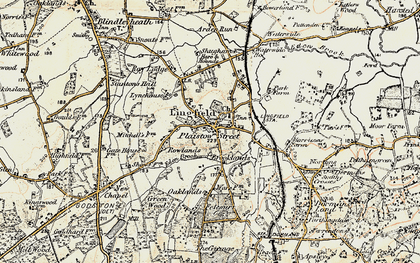 Old map of Lingfield in 1898-1902
