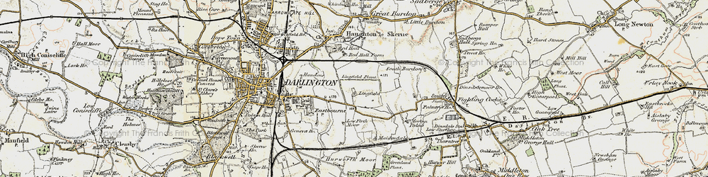 Old map of Lingfield in 1903-1904