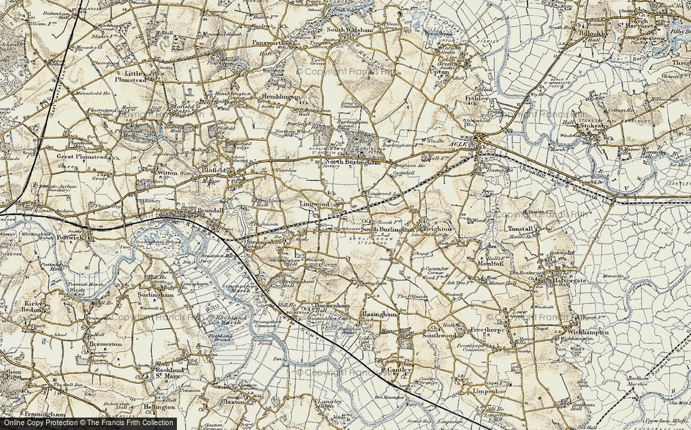 Old Map of Lingwood, 1901-1902 in 1901-1902