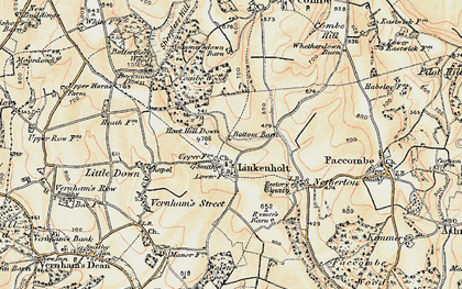 Old map of Linkenholt in 1897-1900
