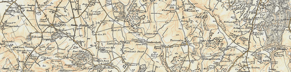 Old map of Linkenholt in 1897-1900
