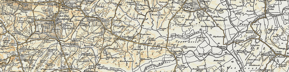 Old map of Linkhill in 1898