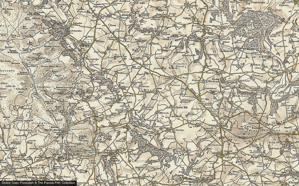 Old Map of Linkinhorne, 1899-1900 in 1899-1900