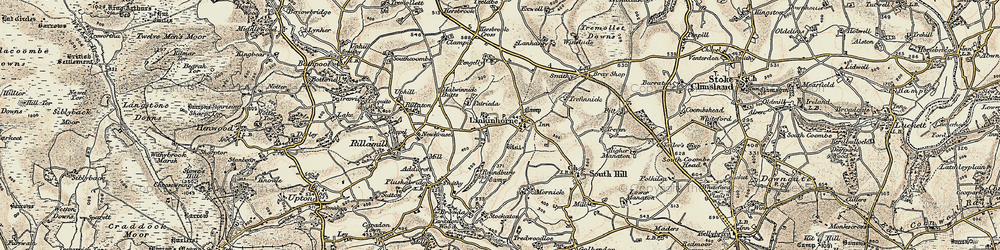 Old map of Linkinhorne in 1899-1900