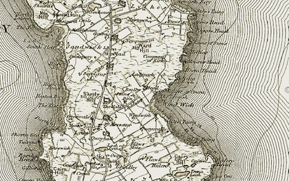 Old map of Wind Wick in 1911-1912
