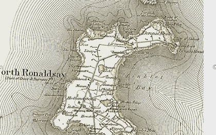 Old map of Westness in 1912