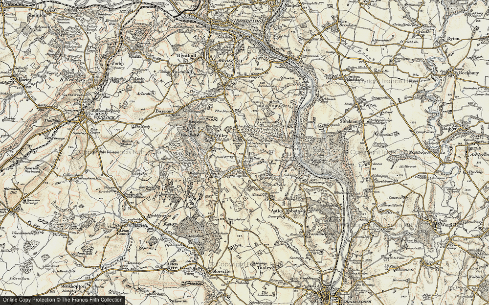 Old Map of Linley, 1902 in 1902